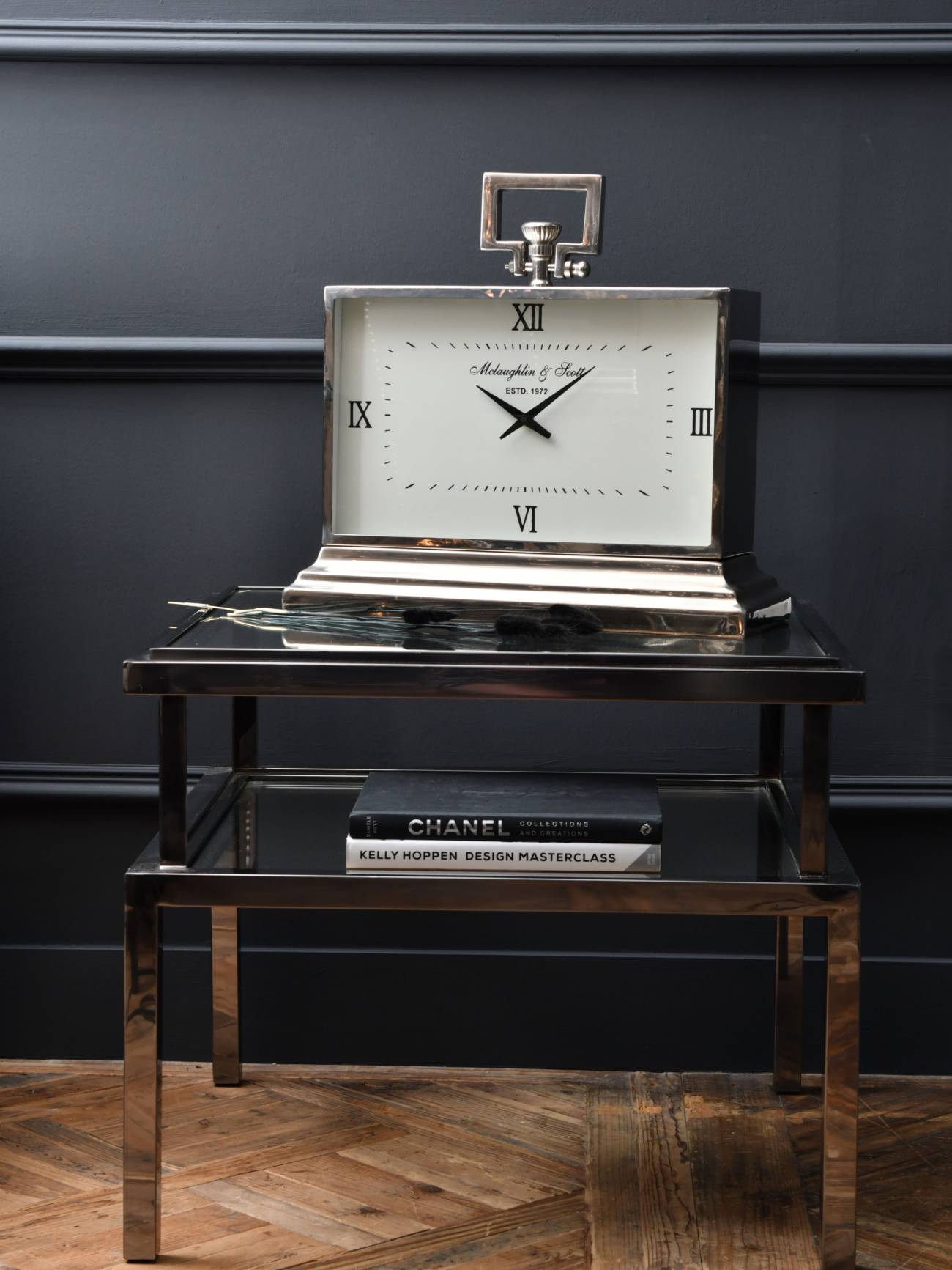 Latham Aluminium Rectangular Clock Medium