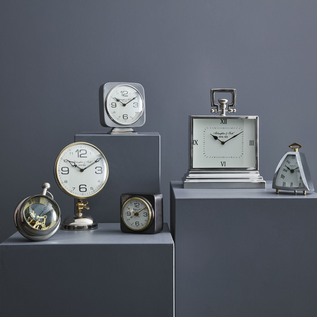 Cooper Nickel Paperweight Clock