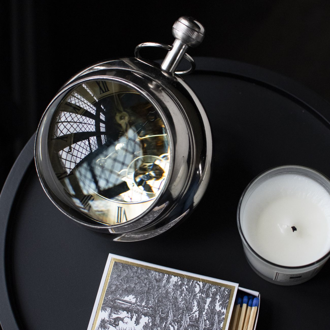 Cooper Nickel Paperweight Clock