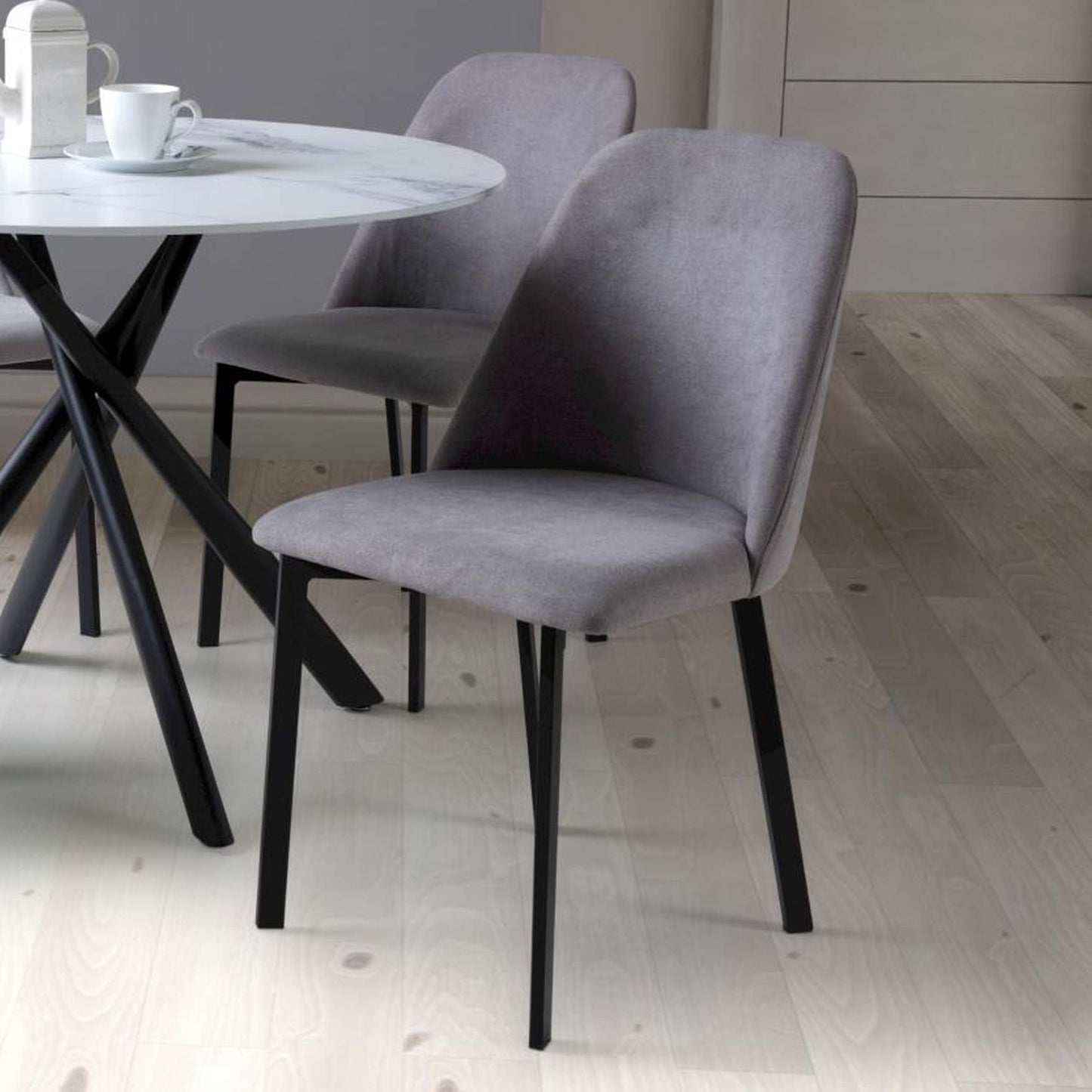Timor 1.2m Grey & 4 Linden Dining Set