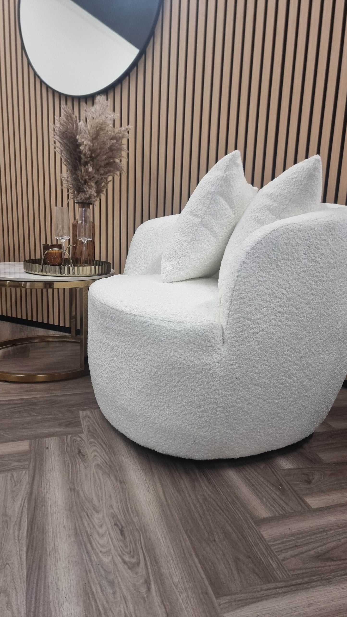 White Cuddle Accent Chair