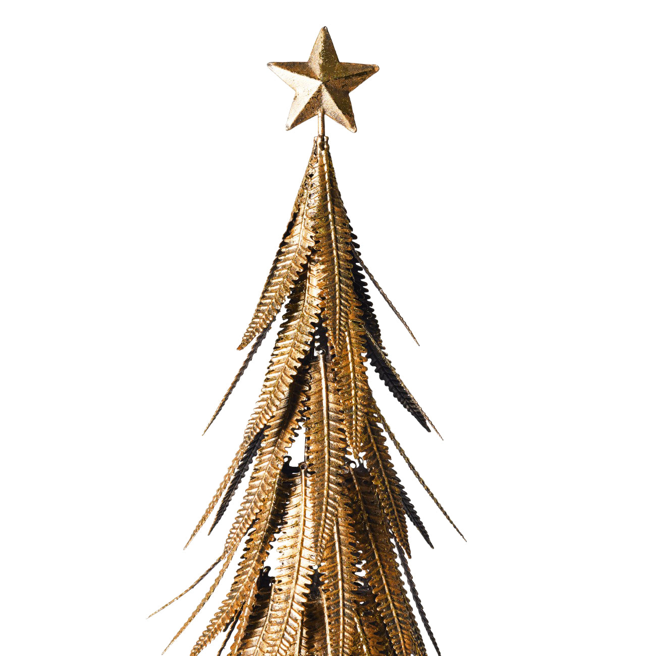 Feathered Metal Gold Tree Sculpture 57cm