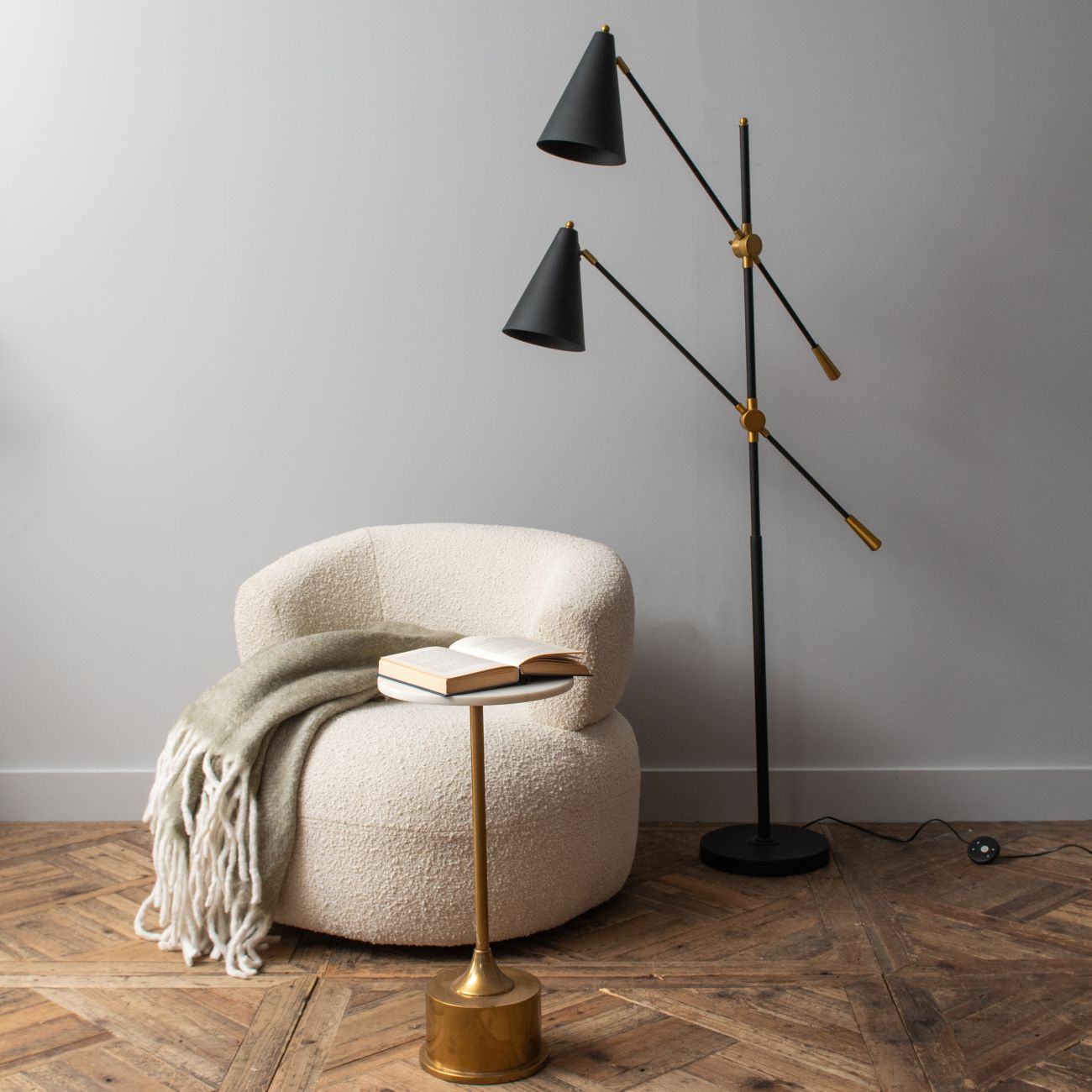 Mercer Twin Head Floor Lamp E27 40W