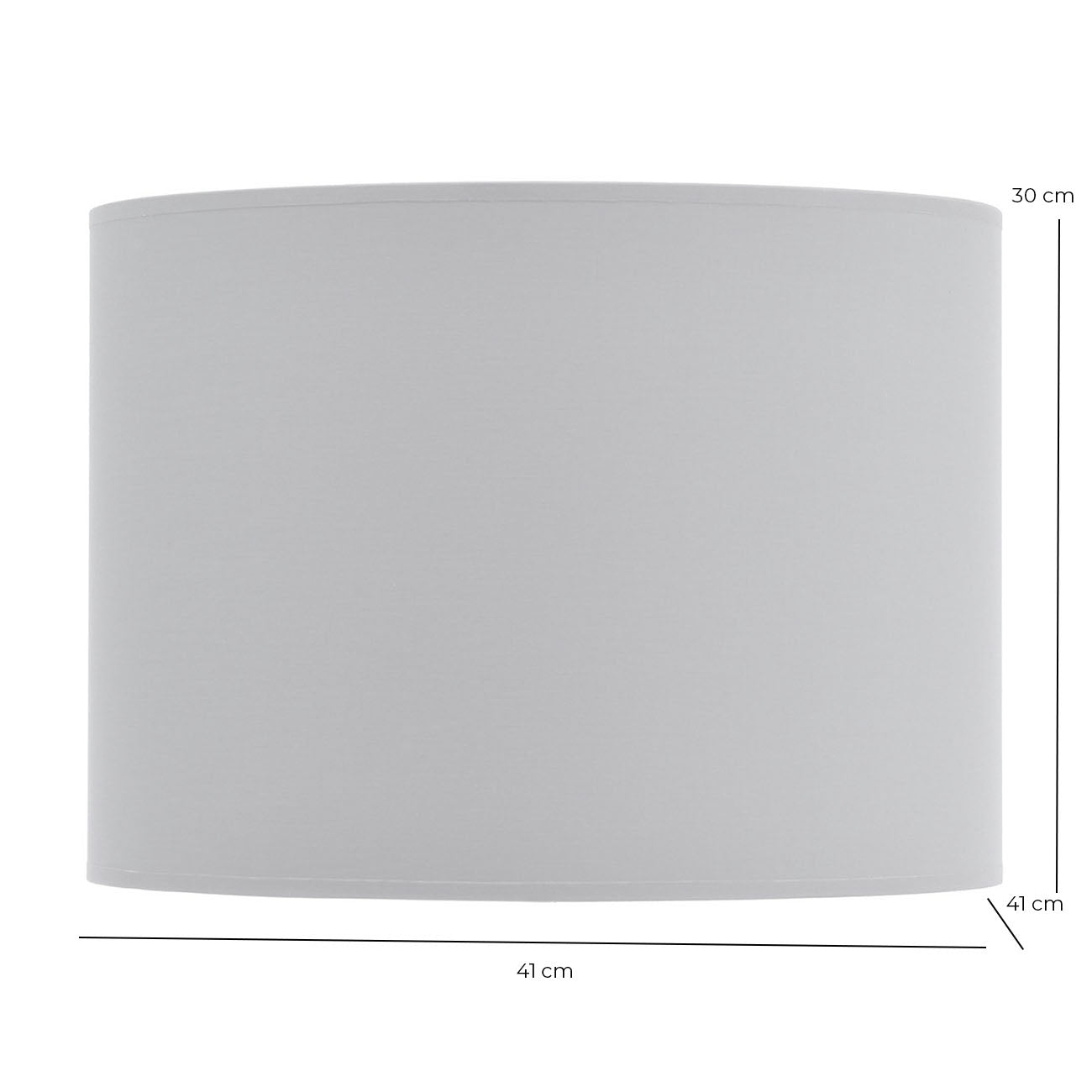 Grey and Silver Lined Drum 16" Lampshade