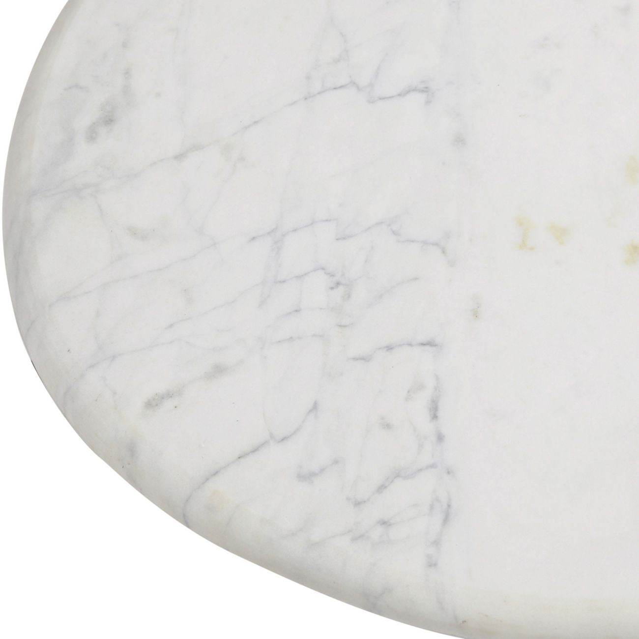 Nolita White Marble And Antique Gold Iron Coffee Table - Pak Tao