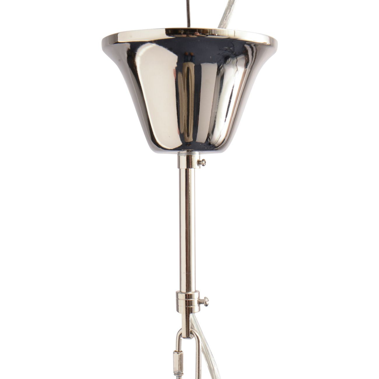 Small Silver Starburst Chandelier E14 40W 6