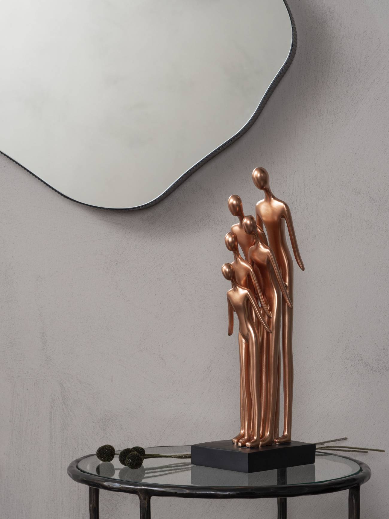 Family Gathering Sculpture in Rose Gold