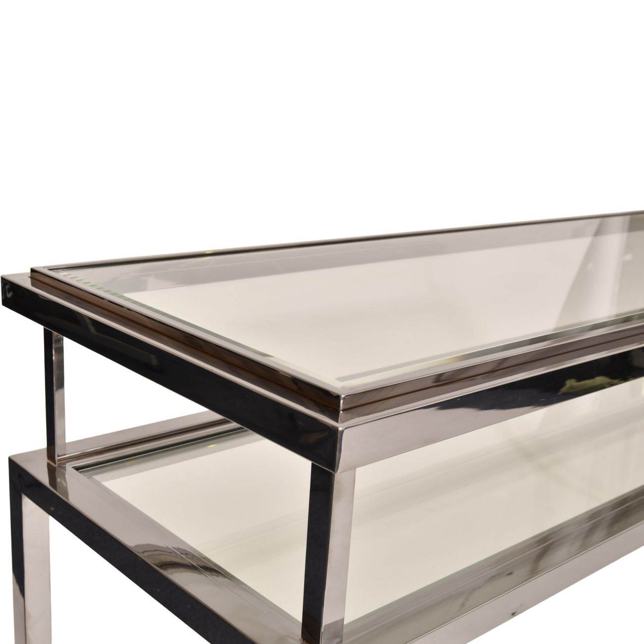 Belgravia Stainless Steel and Glass Console Table - Pak Tao