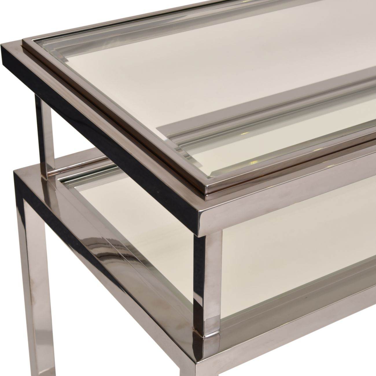Belgravia Stainless Steel and Glass Console Table - Pak Tao