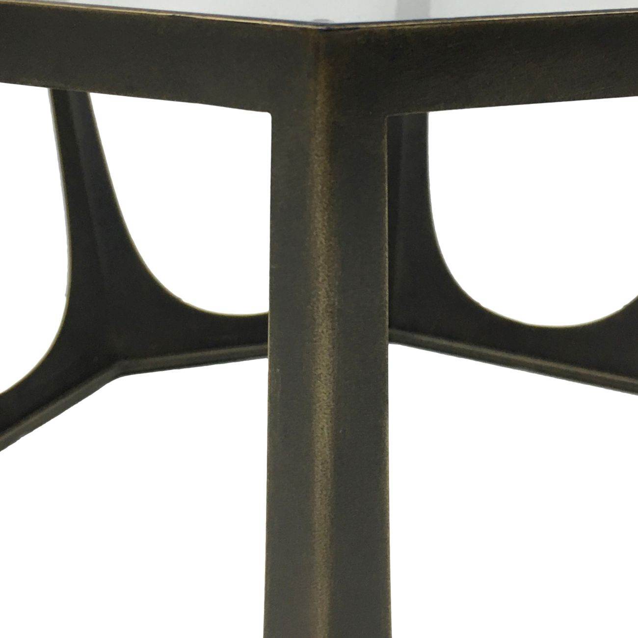Catalan Bronze Gilded Glass Coffee Table