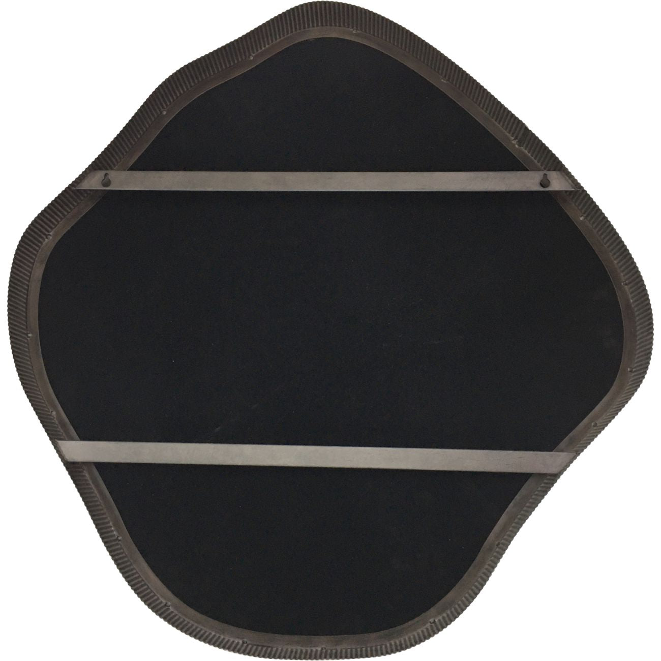 Organic Metal Framed Mirror Oak Wood Finish Small 59x61cm