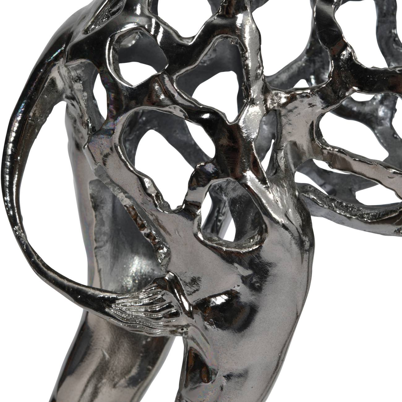 Courtney Black Nickel Hollow Giraffe 70cm Sculpture