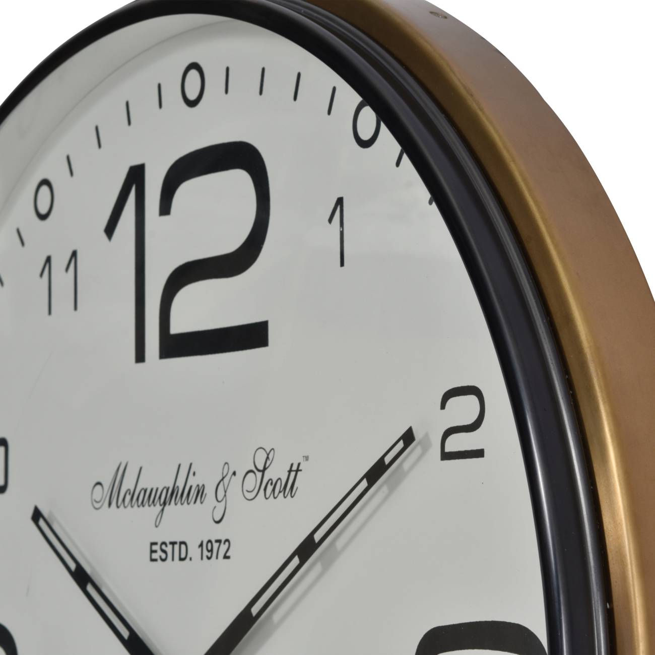 Risby Gold Brass and Nickel Wall clock