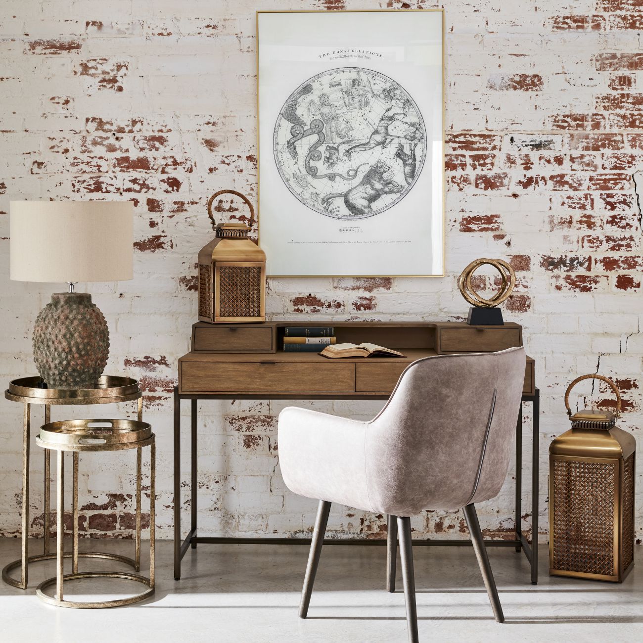 Constellation Map Set of 2 Side Tray Tables
