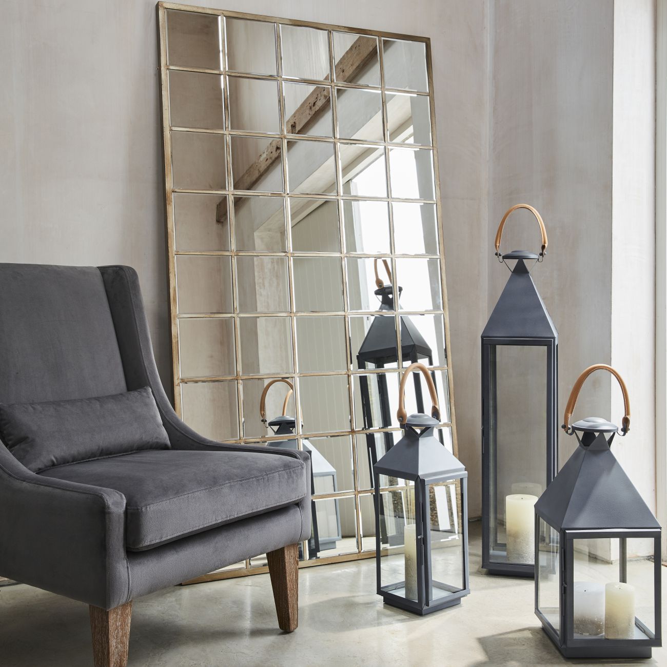 Kensington Grey Lantern Square