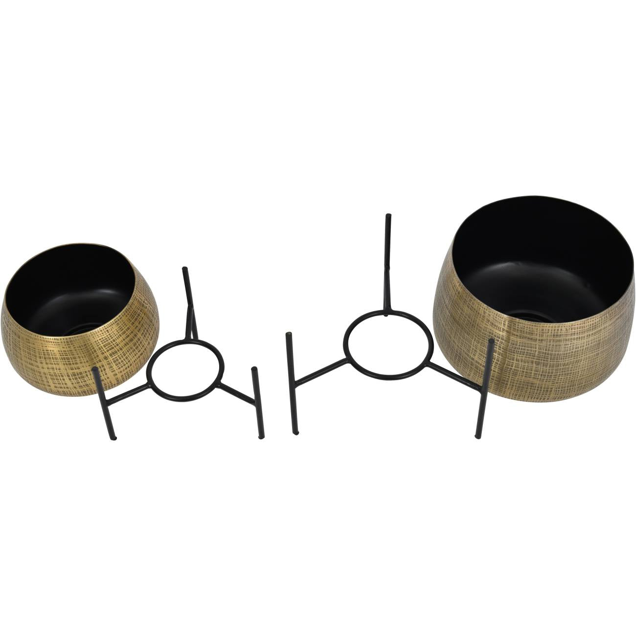 Clyde Tabletop Brass Set of 2 Planters