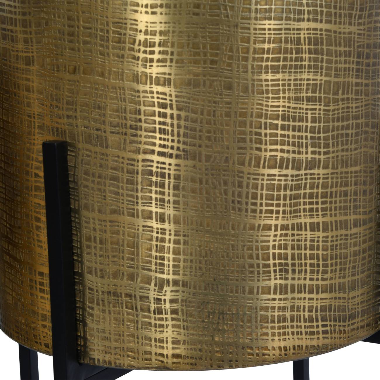 Clyde Floor Standing Brass Set of 2 Planters