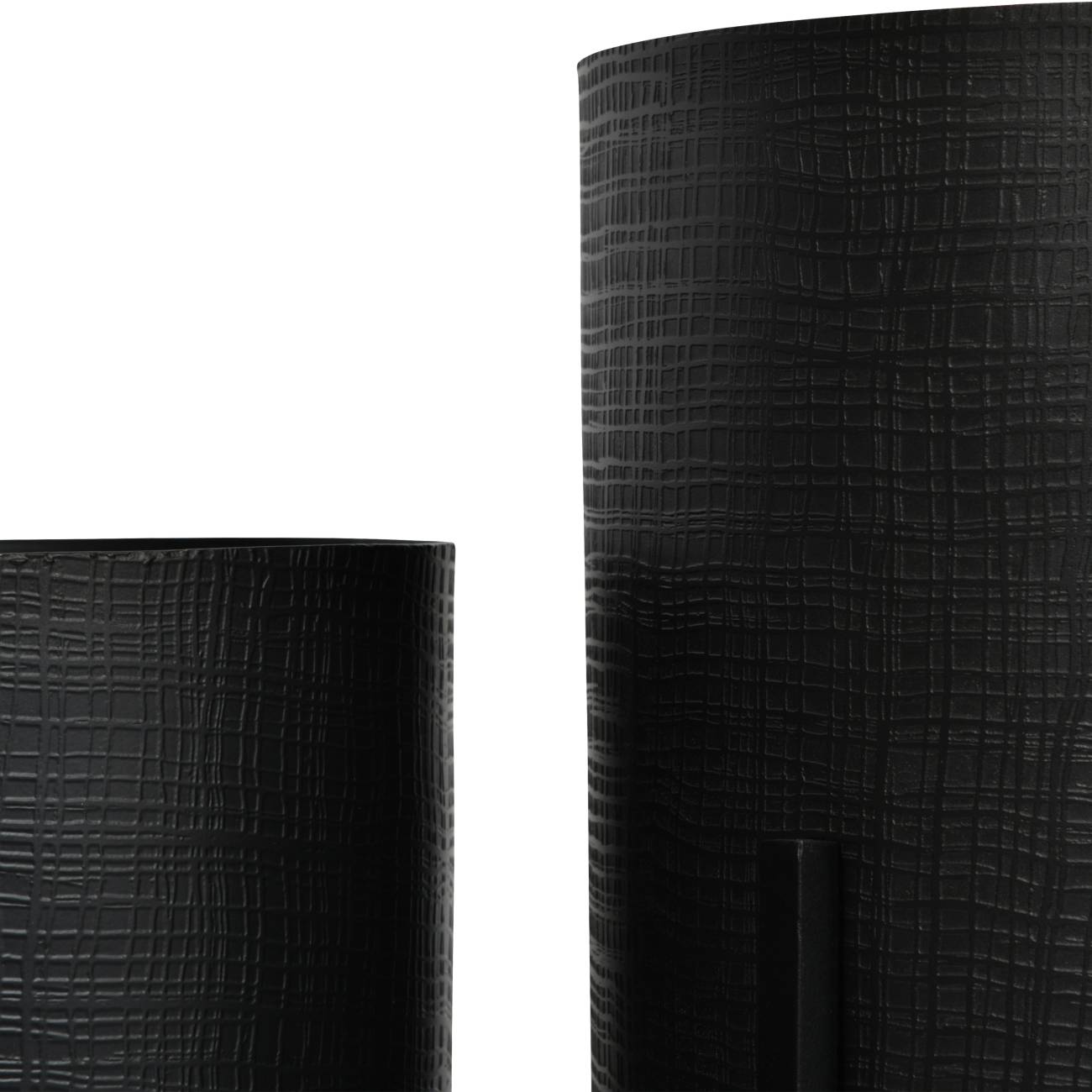 Clyde Floor Standing Matt Black Set of 2 Planters