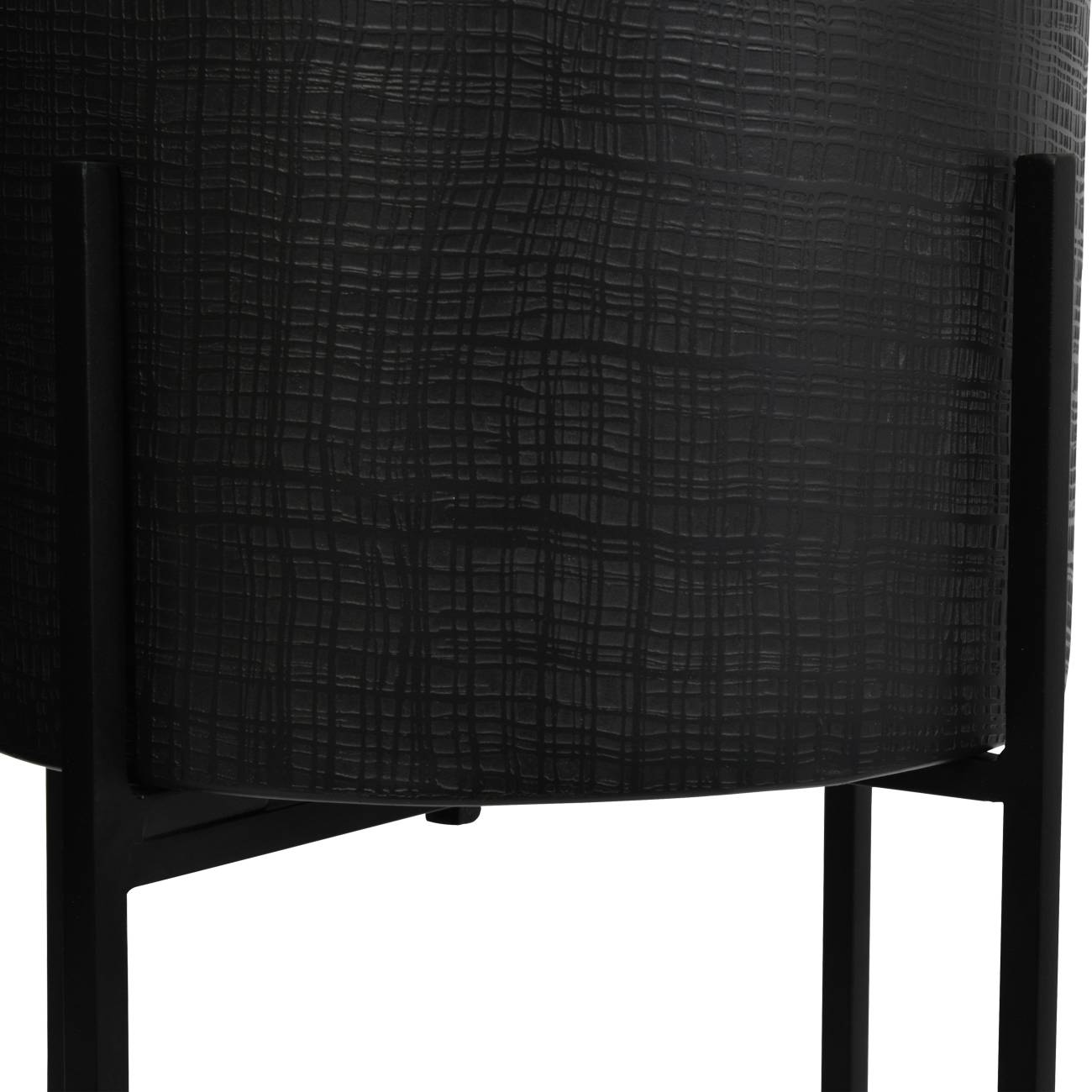 Clyde Floor Standing Matt Black Set of 2 Planters