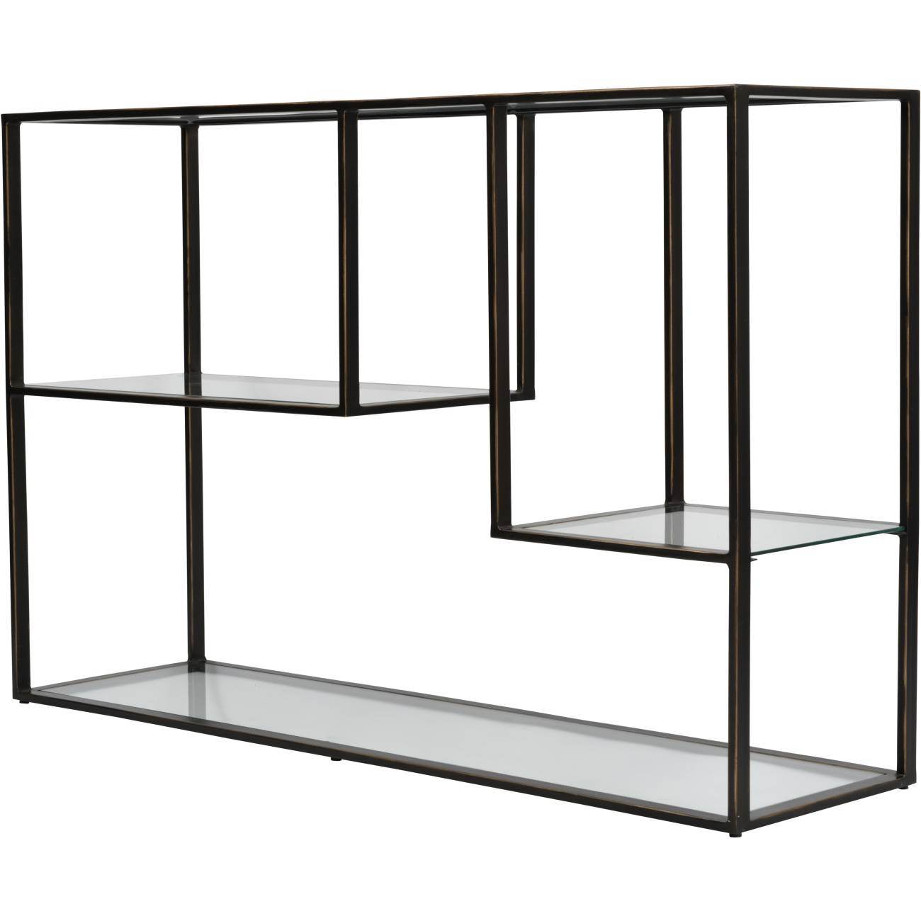 Deveraux Gilded Bronze Metal and Glass Console Table - Pak Tao