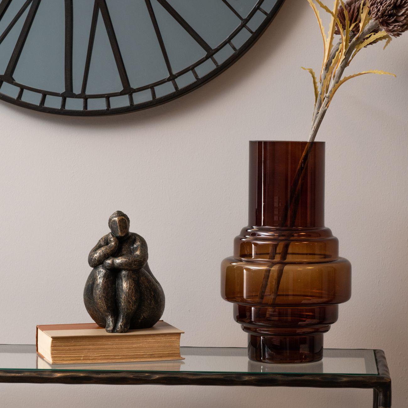 Athena Contemplating Feminine Form Resin Sculpture