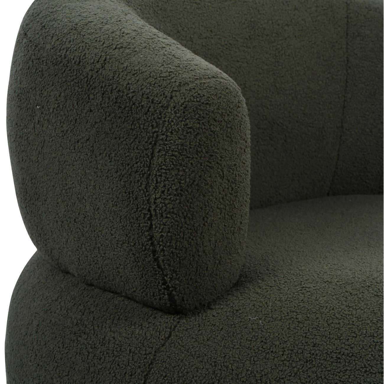 Luna Occasional Chair in Boucle Hunter Green