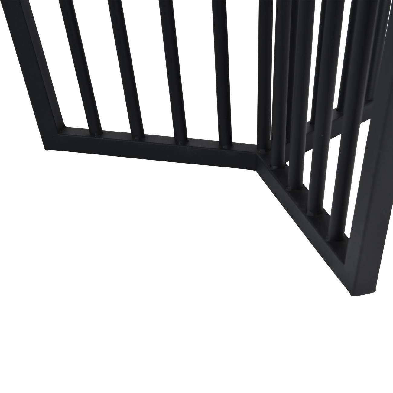 Abington Black Frame and Tinted Glass Dining Table - Pak Tao