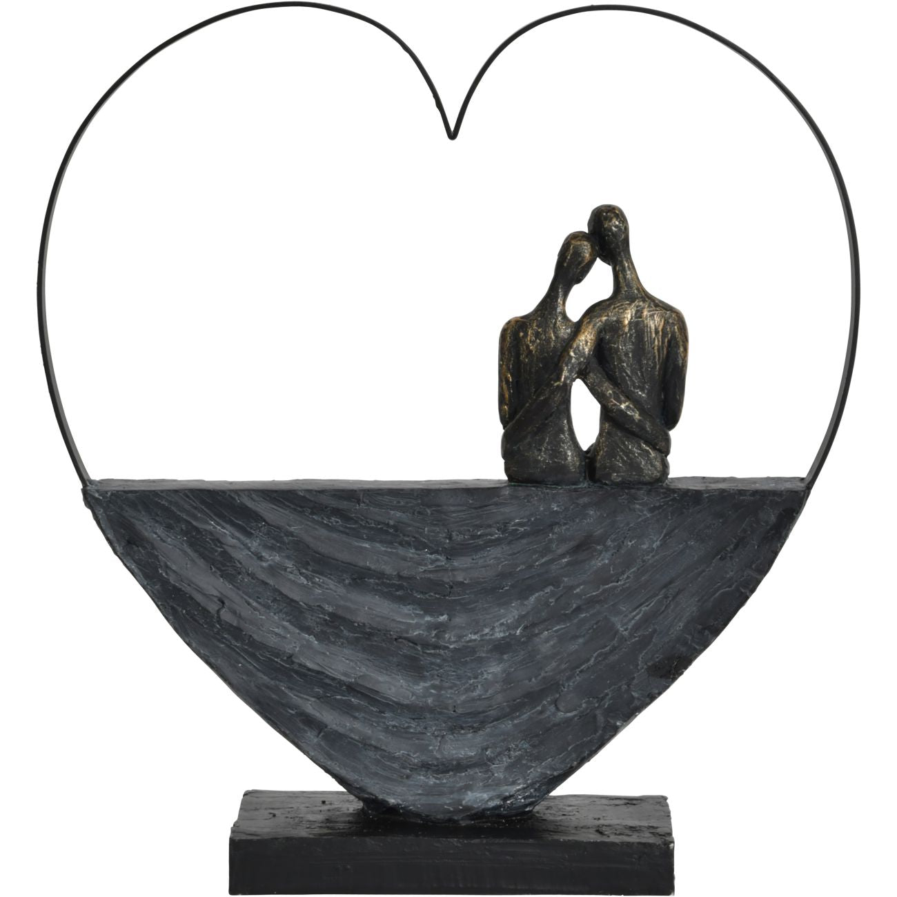 Couple Inside Heart Sculpture