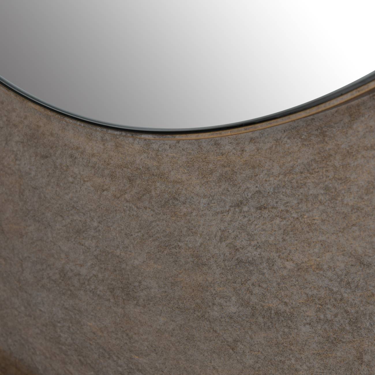 Concentric Circles Iron Mirror Aged Gold 100cm diameter