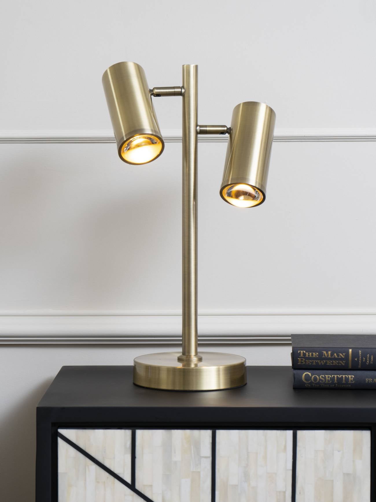 Stukely Double Light Desk Lamp