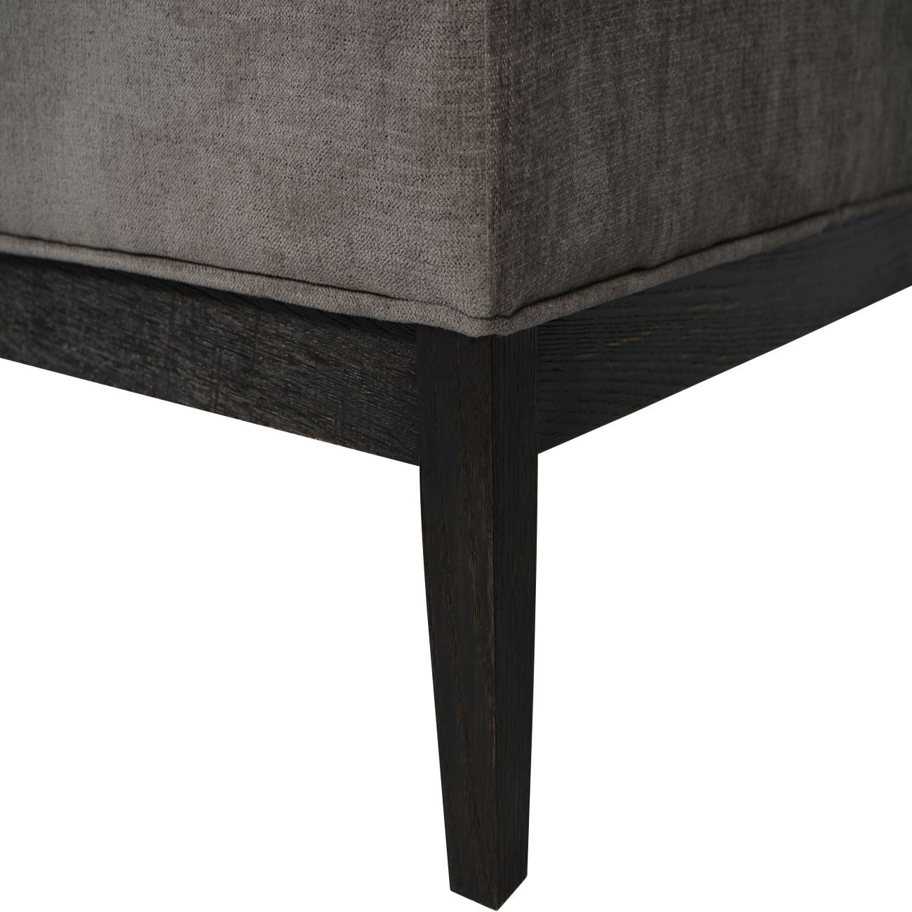 Theodore Buttoned XL Ottoman in Warm Grey Fabric 140x75cm