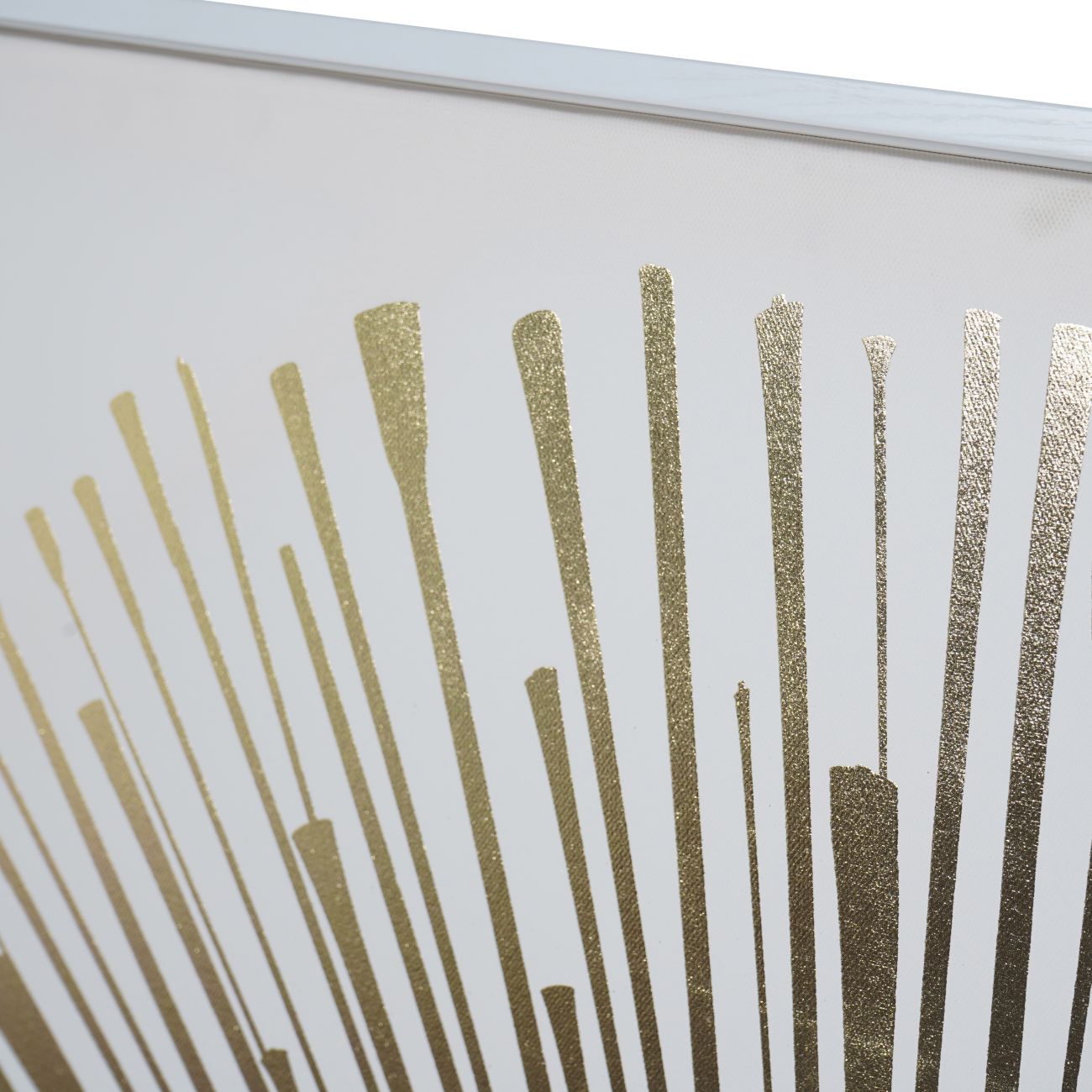 Golden Foiled Sunburst Framed Canvas Wall Art 100x100cm