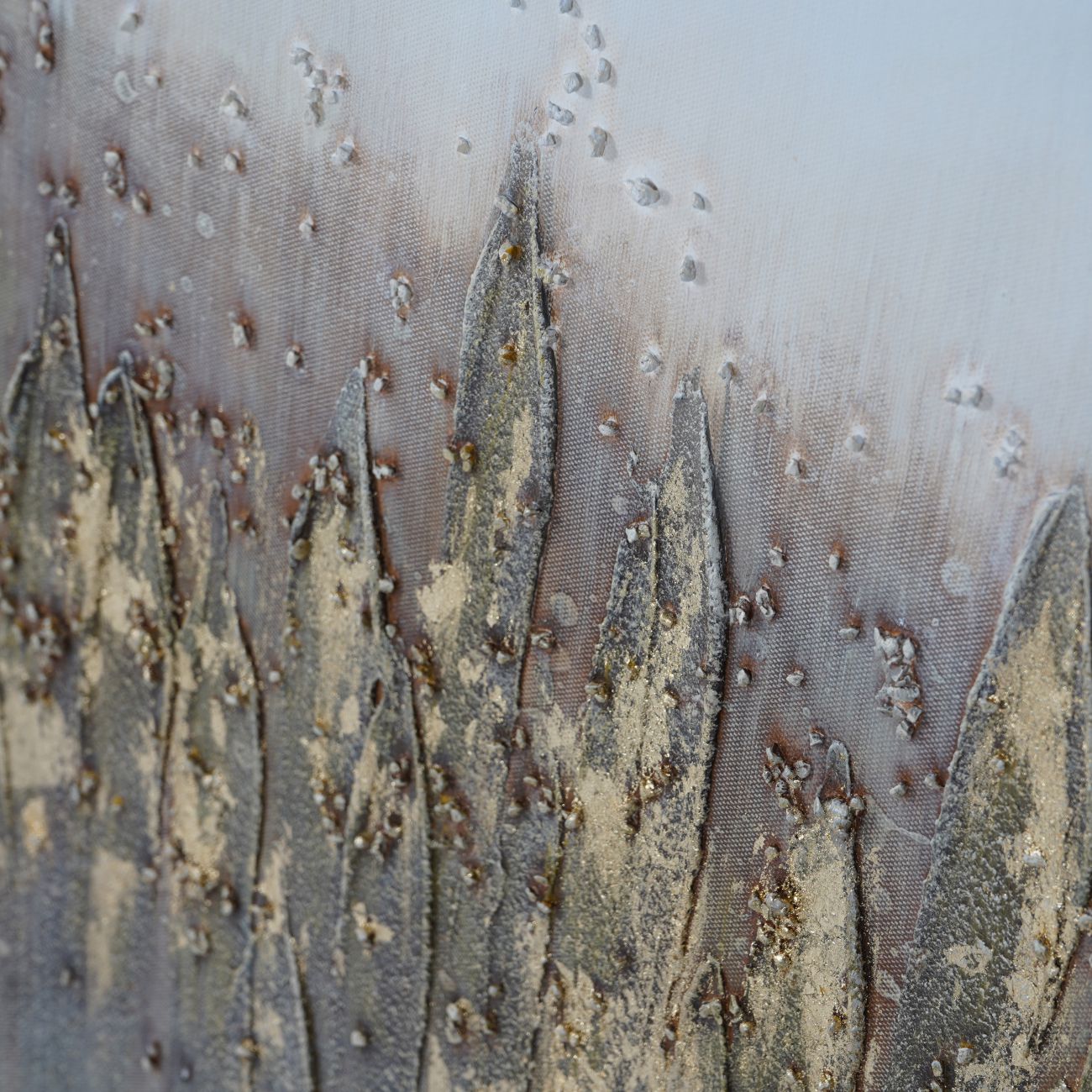 Abstract Golden Reeds Canvas Wall Art 150x75cm