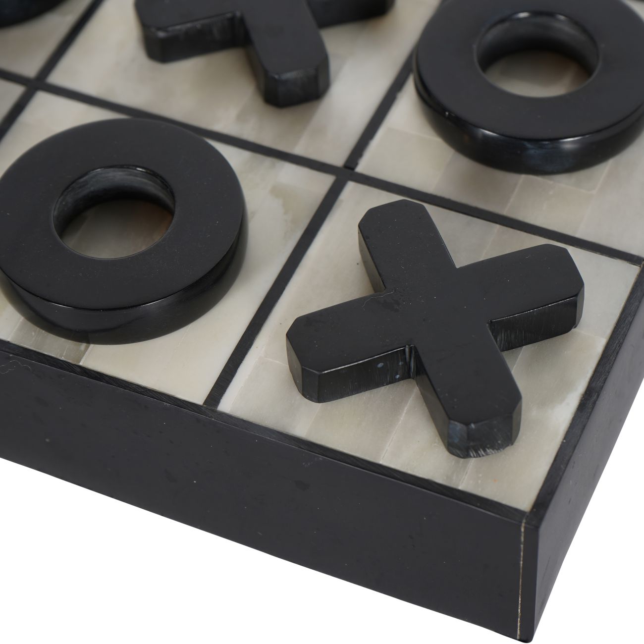 Chollerford Off White and Black Bone Inlay Noughts and Crosses