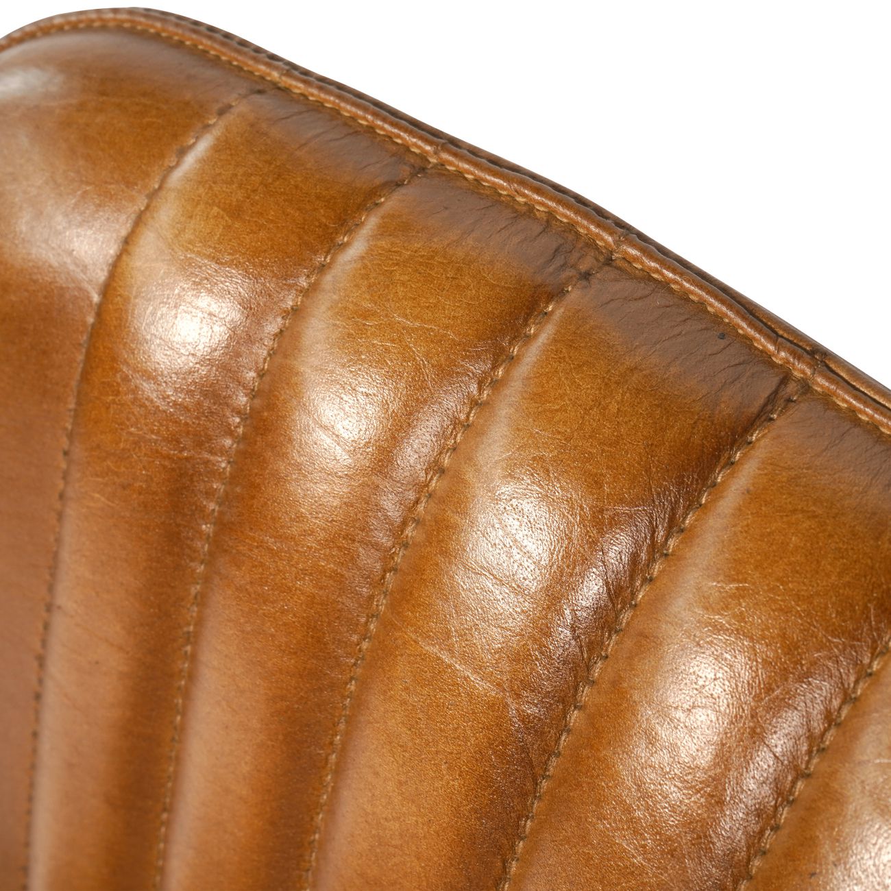 Pair of Pembroke Leather Dining Chairs in Cognac