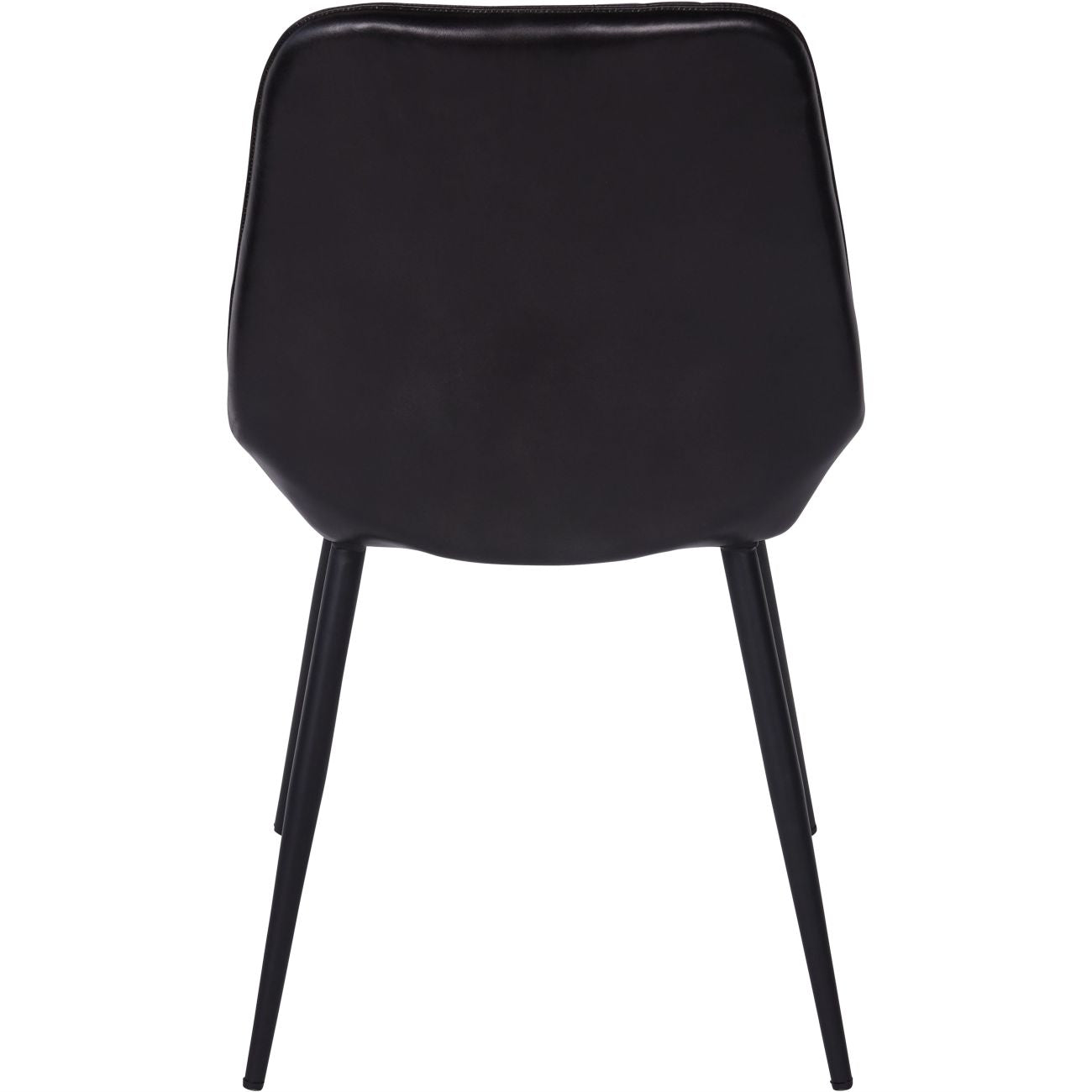Pair of Pembroke Leather Dining Chairs in Charcoal