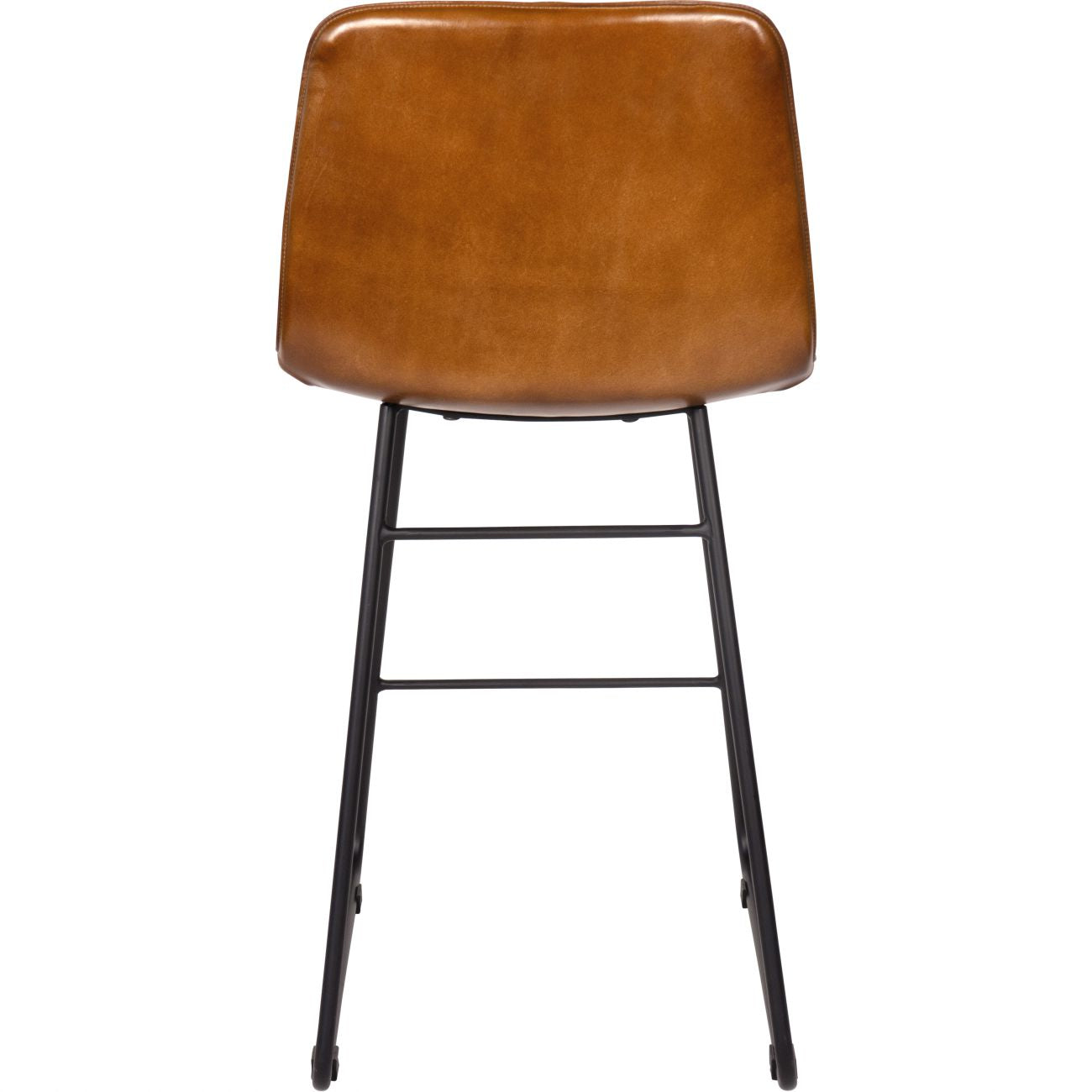 Pair of Robinson Leather Bar Stools in Cognac