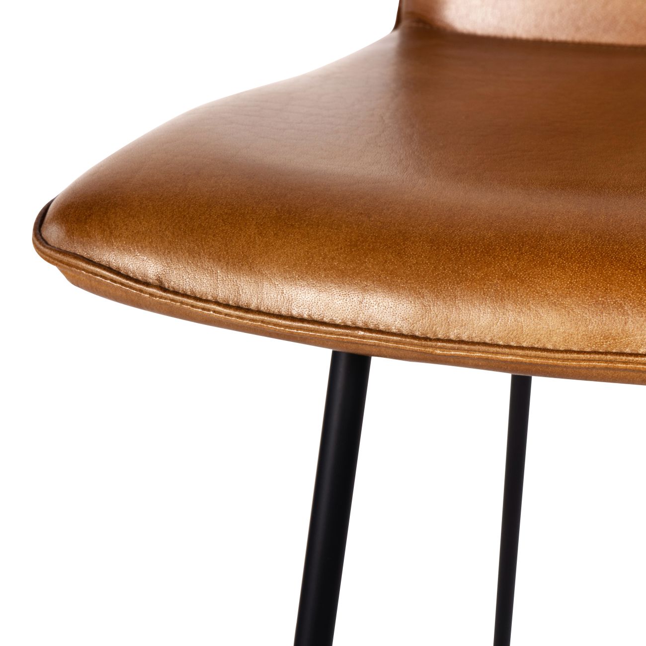 Pair of Robinson Leather Bar Stools in Cognac