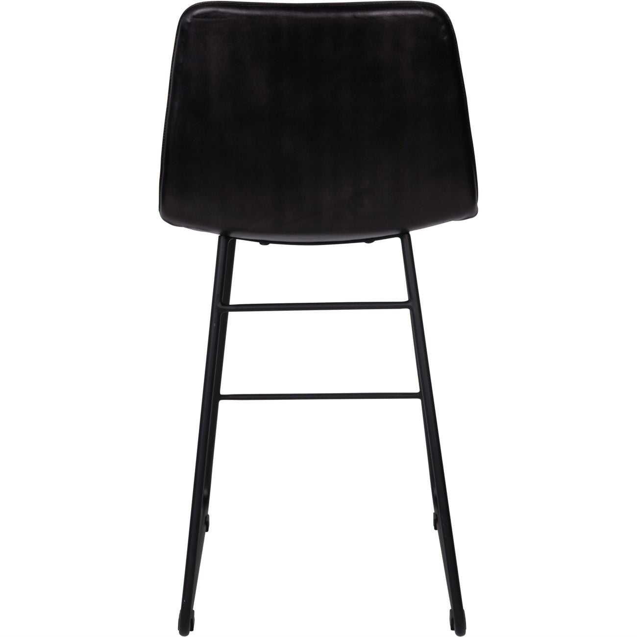 Pair of Robinson Leather Bar Stools in Charcoal