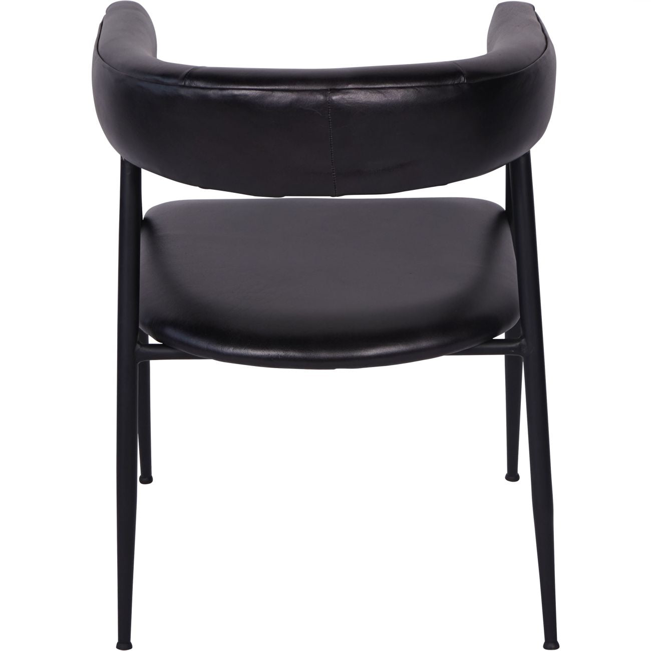 Pair of Churchill Leather Dining Chairs in Charcoal