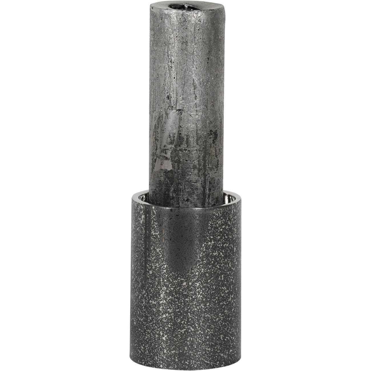Dusky Finish Small Pillar Candle Holder 15cm