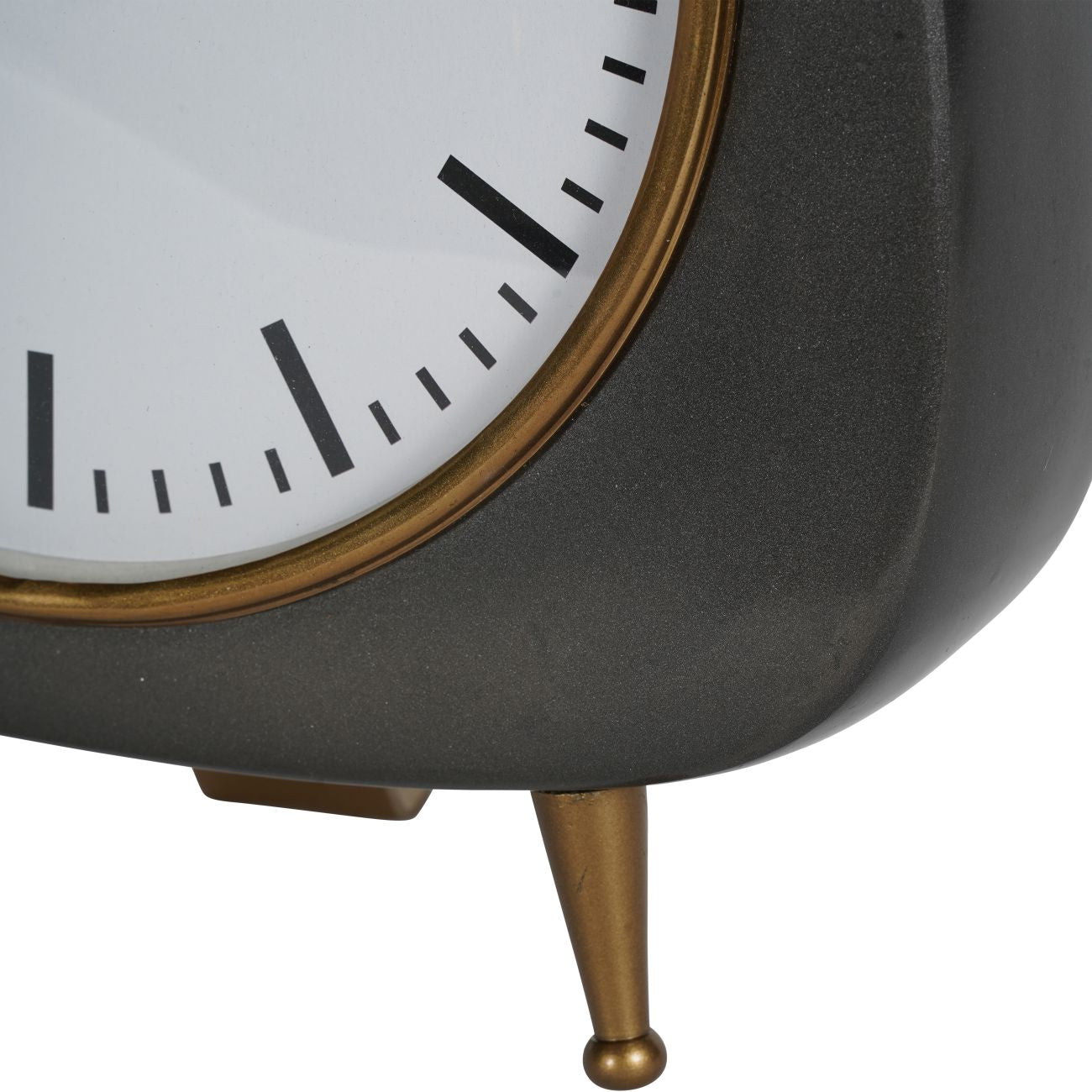 Mid Century Style Aluminium Table Clock Large 28cm