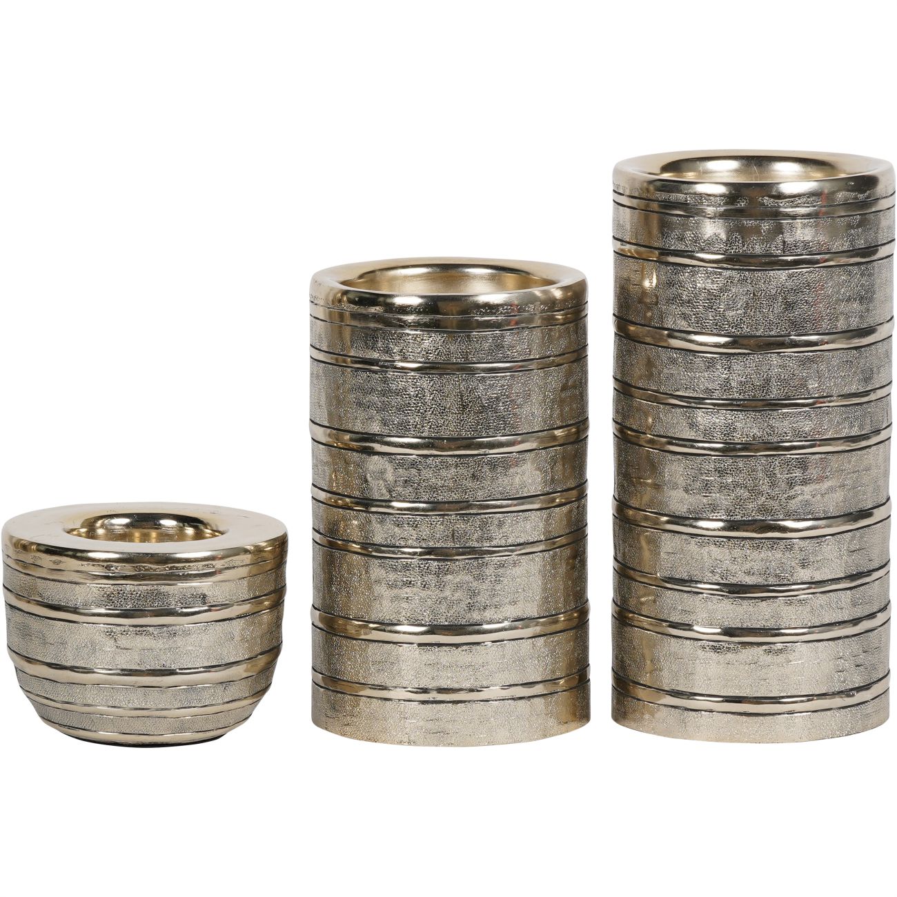 Gilver Rings Pillar Candle Holder 26cm