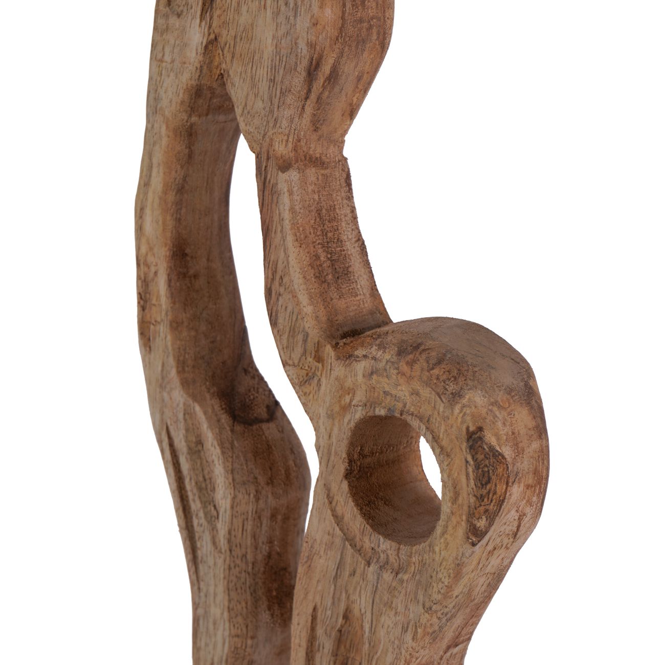 Carved Wood Textured Sculpture Large
