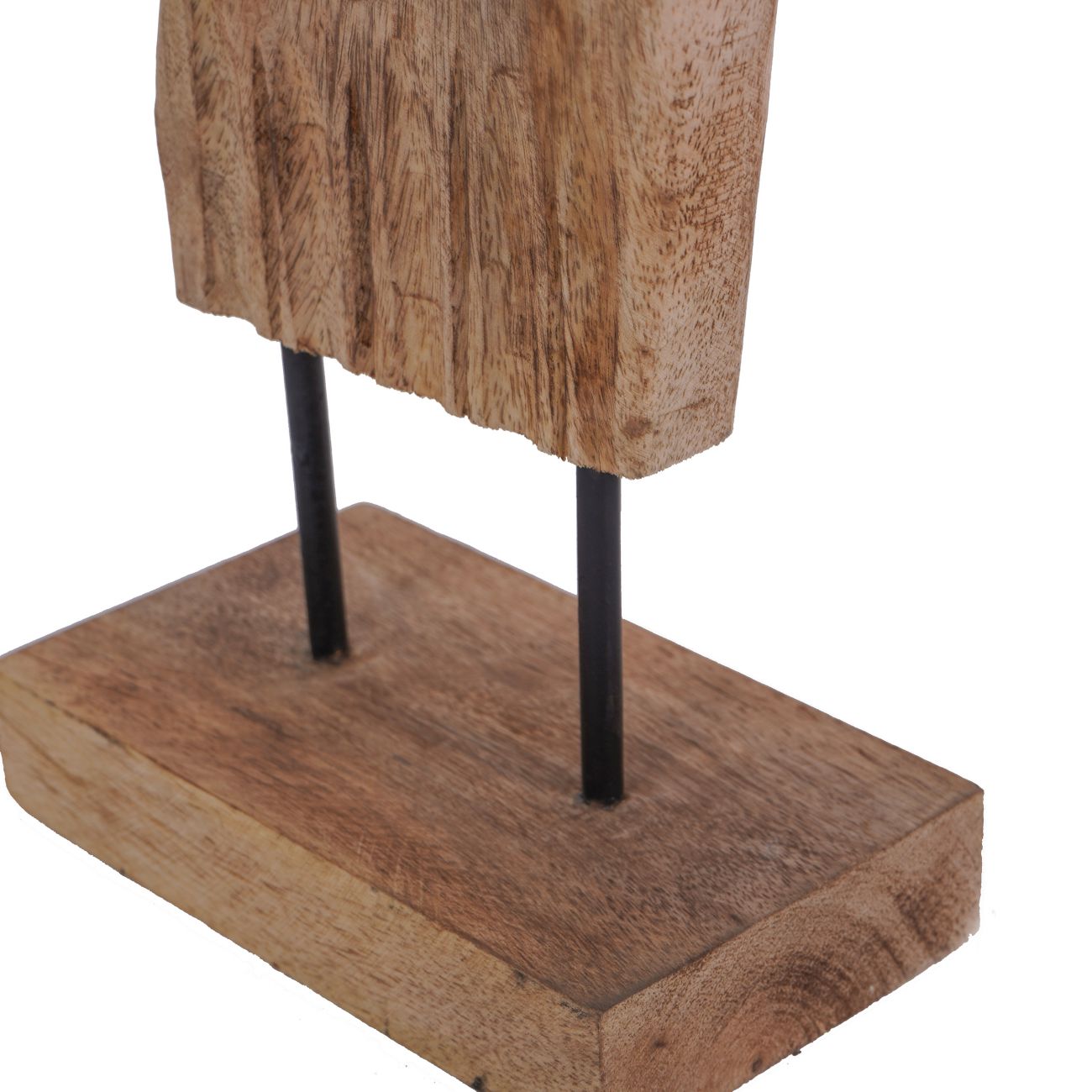 Carved Wood Textured Sculpture Large