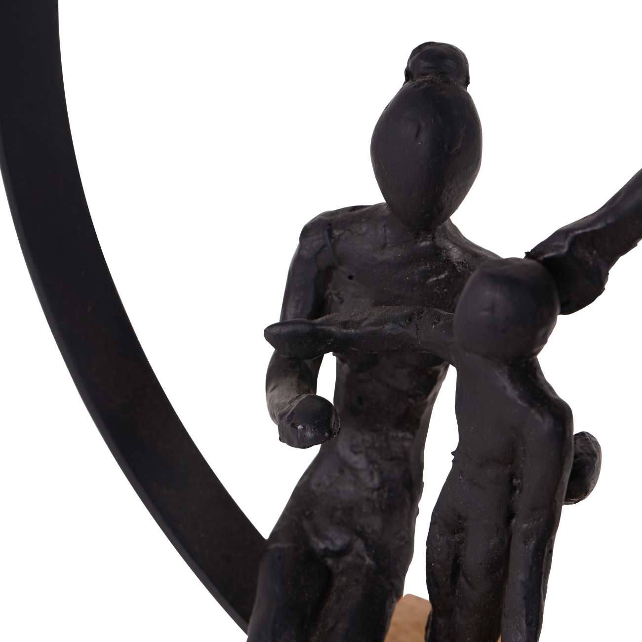 Family Bond Sculpture on Wooden Stand