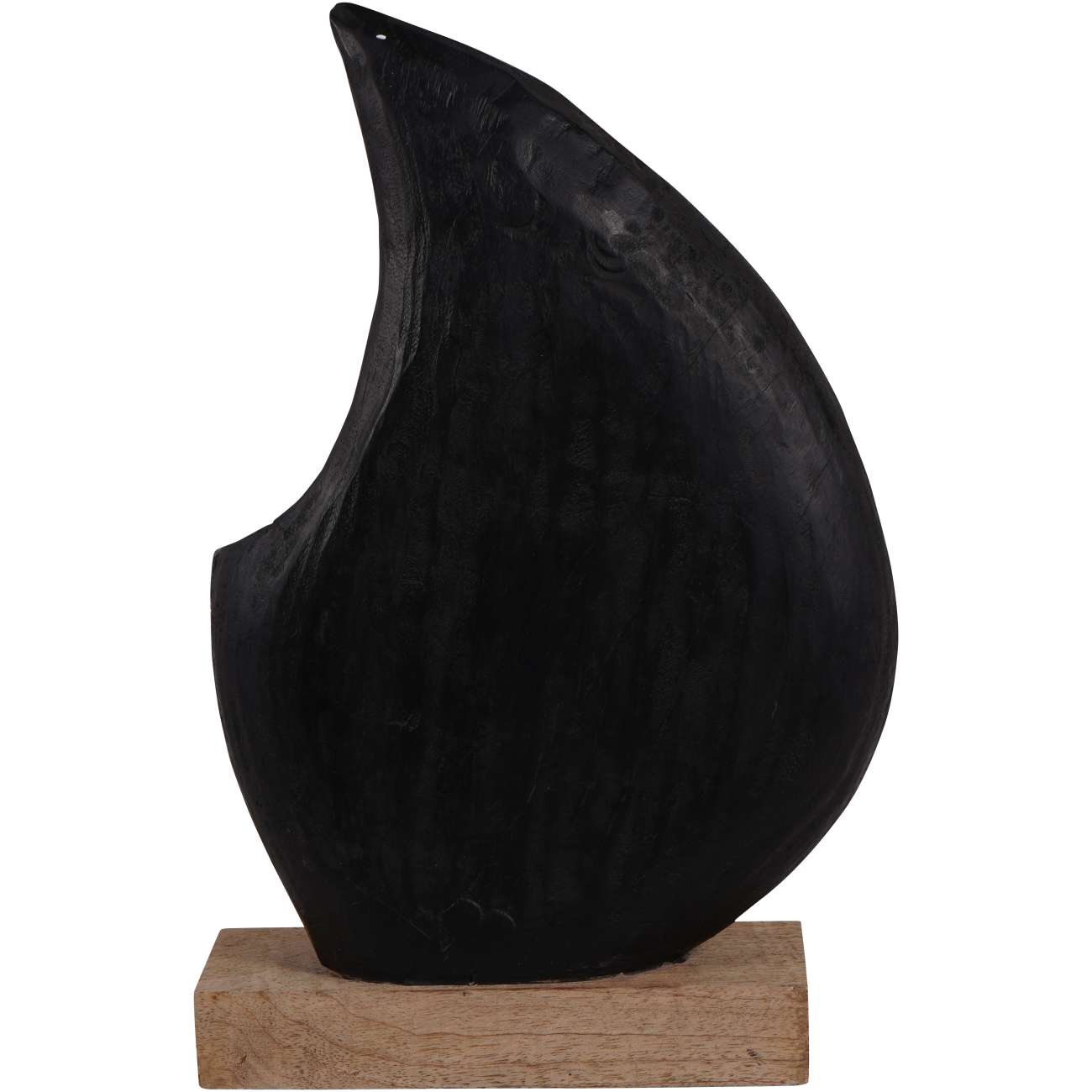 Hand Carved Solid Wood Sculpture Black