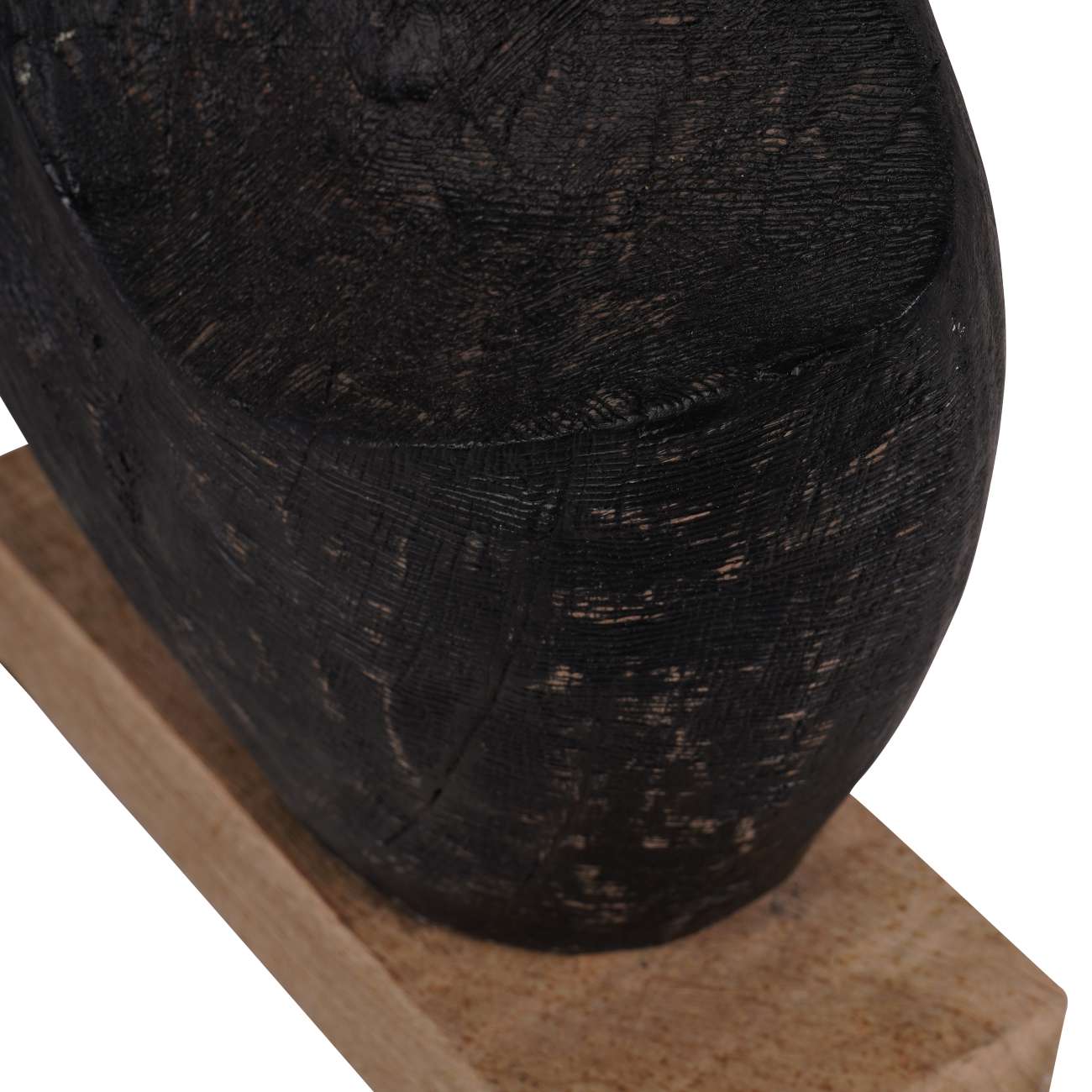 Hand Carved Solid Wood Sculpture Black