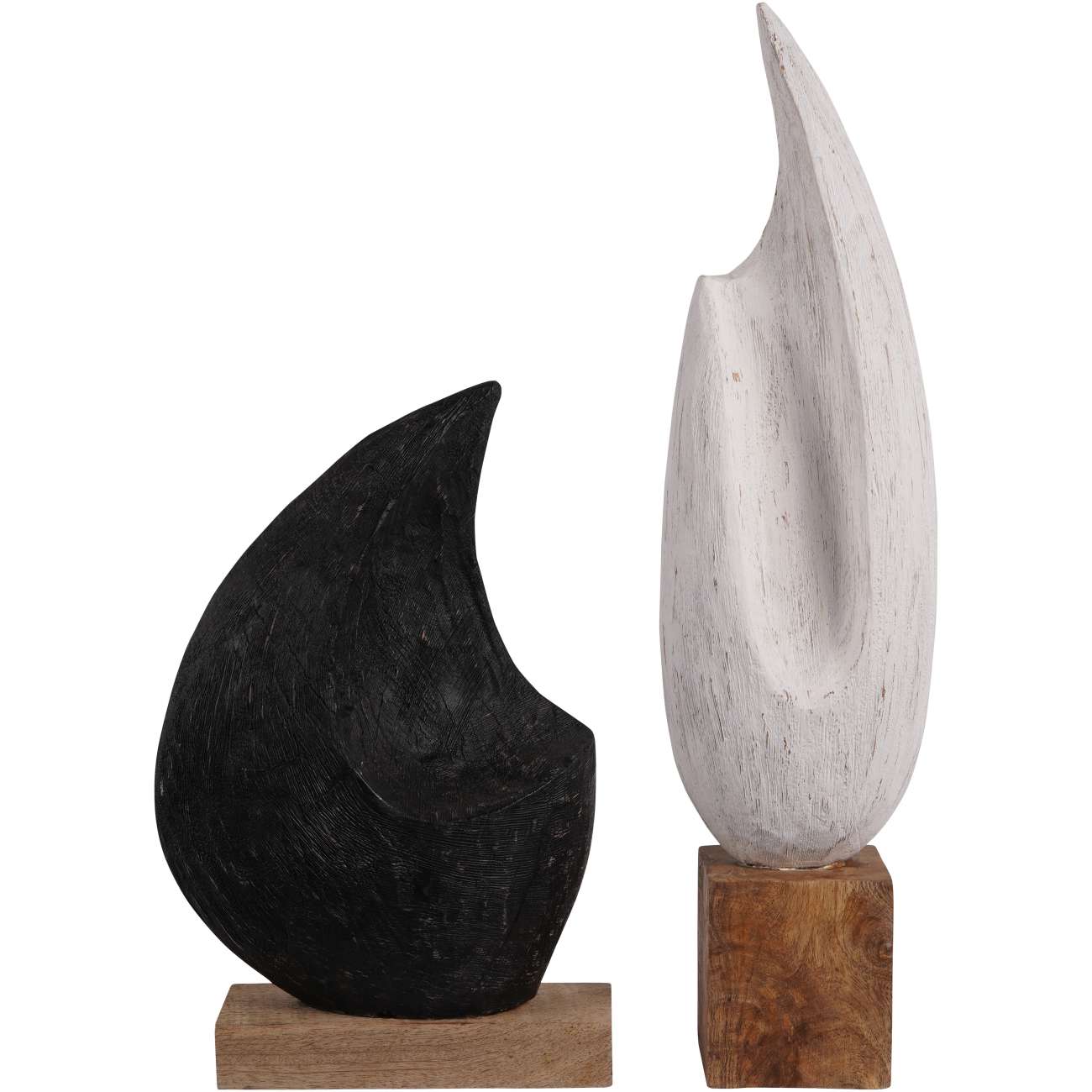 Hand Carved Solid Wood Sculpture Black