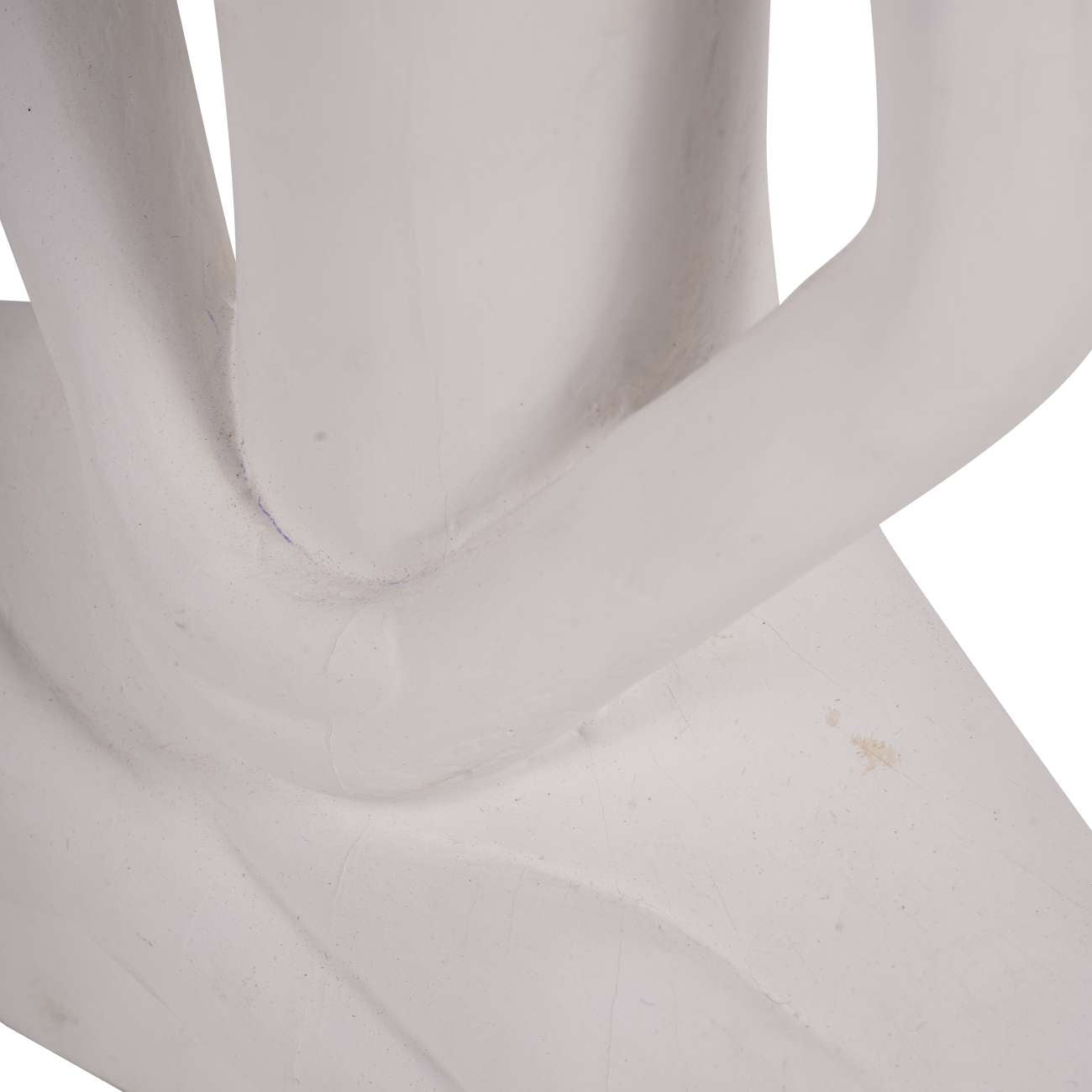Hand Carved Yoga Lady White Small